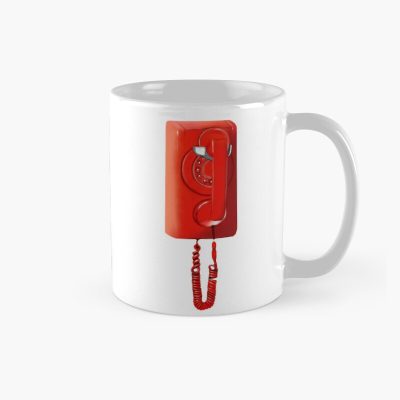 The Basement Yard Orange Red Rotary Phone Mug