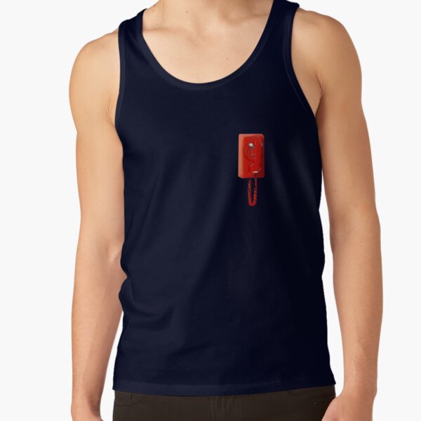 Basement Yard Orange Red Rotary Phone Tank Top - Image 5