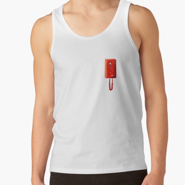 Basement Yard Orange Red Rotary Phone Tank Top - Image 2