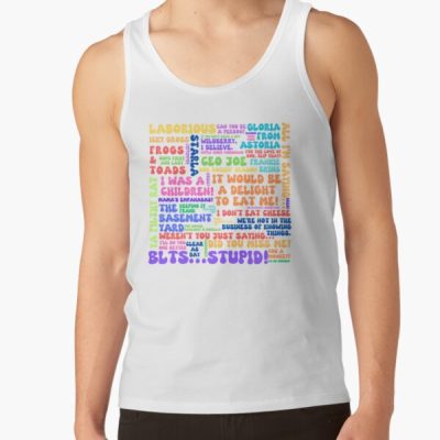 The Basement Yard Podcast Funky Quotes Multicolor Tank Top
