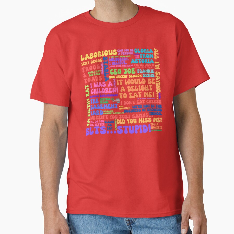 The Basement Yard Podcast Funky Quotes Multicolor T-shirt - Image 5