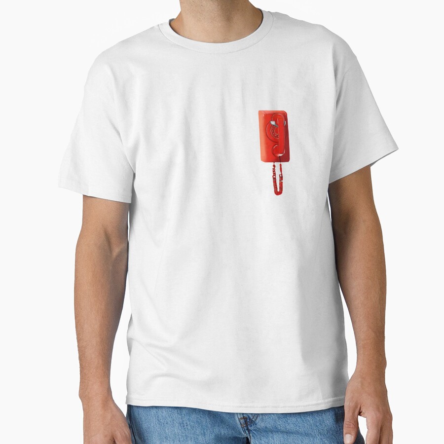 Basement Yard Orange Red Rotary Phone T-shirt - Image 2