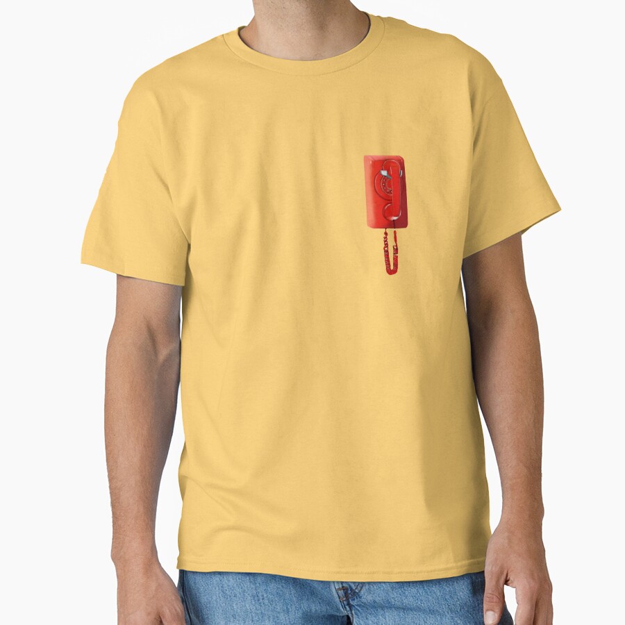 Basement Yard Orange Red Rotary Phone T-shirt - Image 6