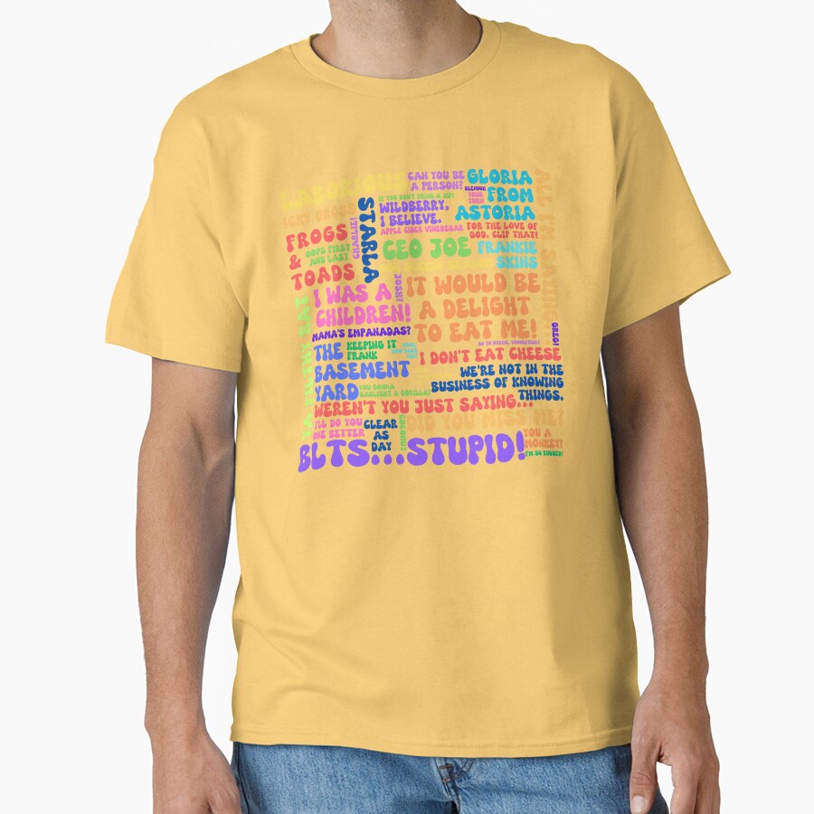 The Basement Yard Podcast Funky Quotes Multicolor T-shirt - Image 6