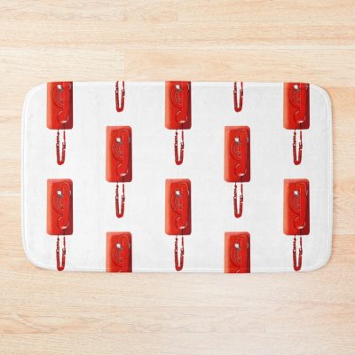 The Basement Yard Orange Red Rotary Phone Bath Mat