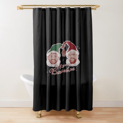 Podcast Basement Yard Christmas Shower Curtain