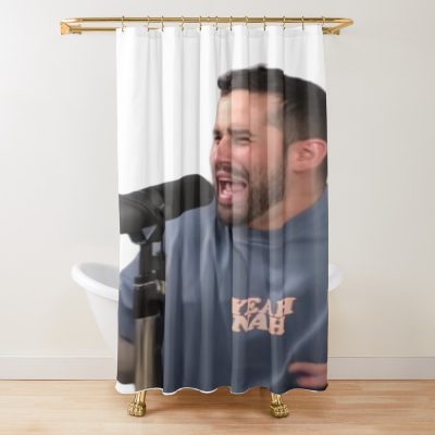 Podcast Basement Yard So Funny Shower Curtain