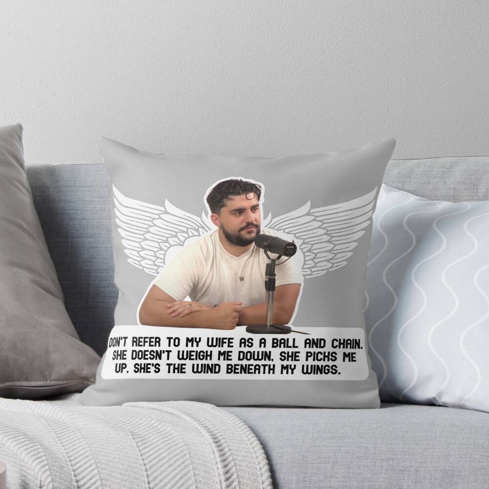 Frank Alvarez Ball And Chain Clean Throw Pillow