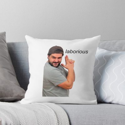 The Basement Yard Frankie So Funny Throw Pillow